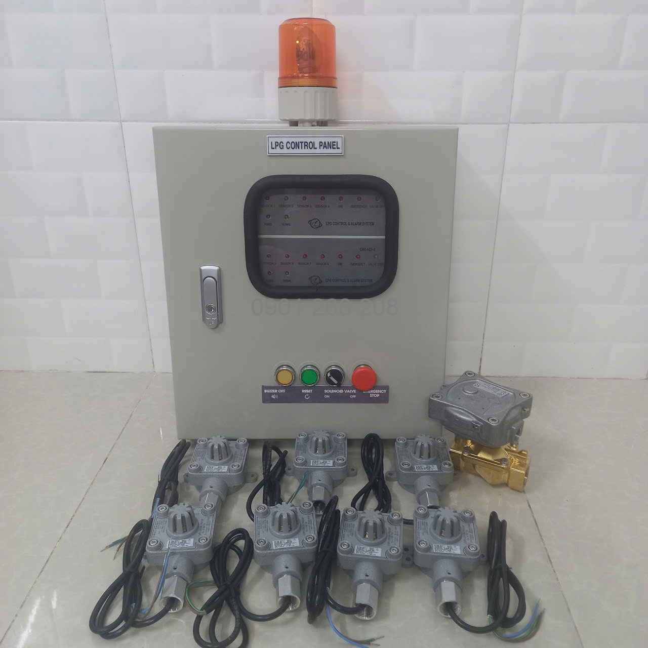 TỦ BÁO RÒ GAS 8 KÊNH ĐẦU DÒ PHÒNG NỔ EX-2B